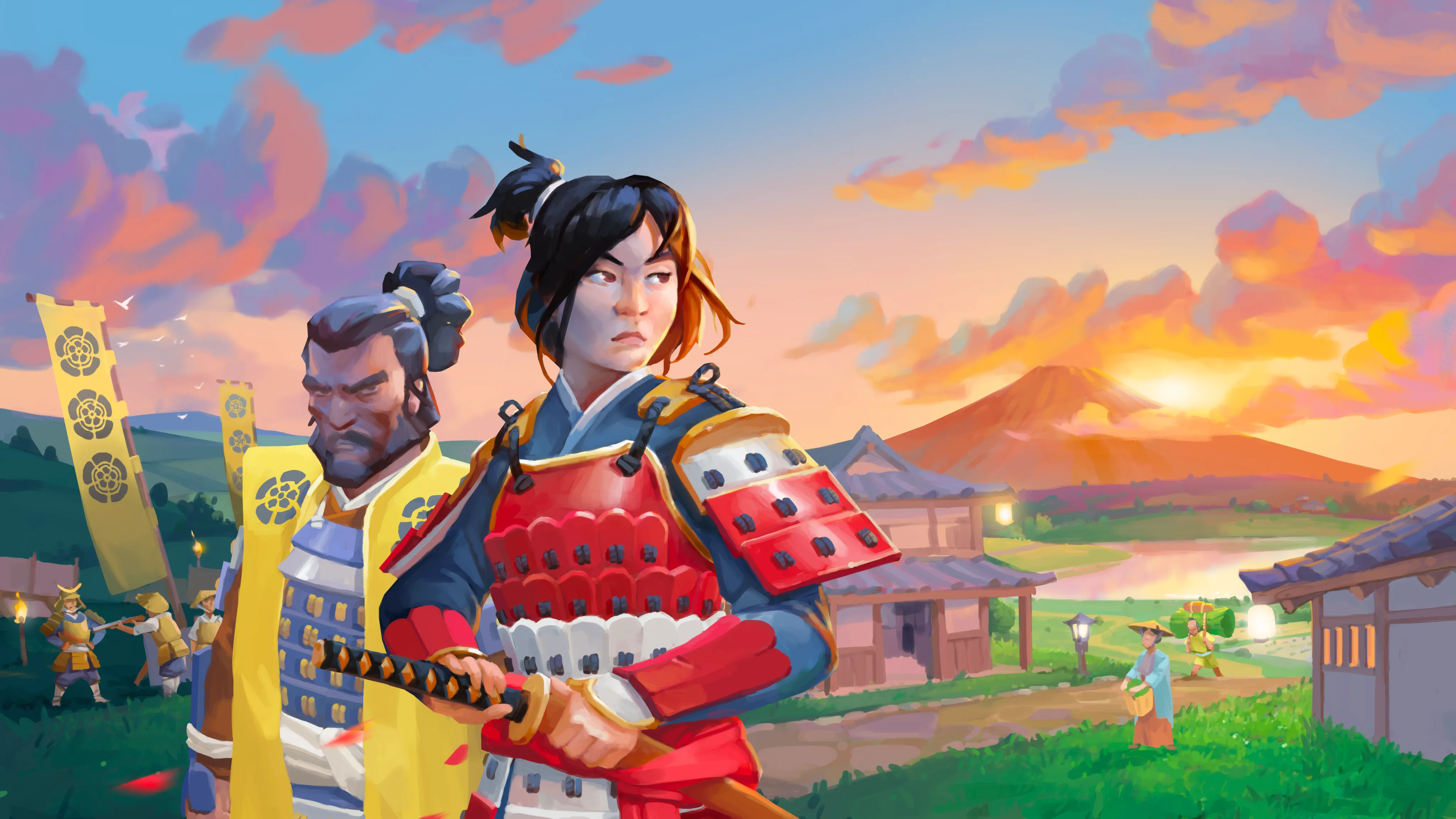 Daisho: Survival of a Samurai key art — two samurai at sunset