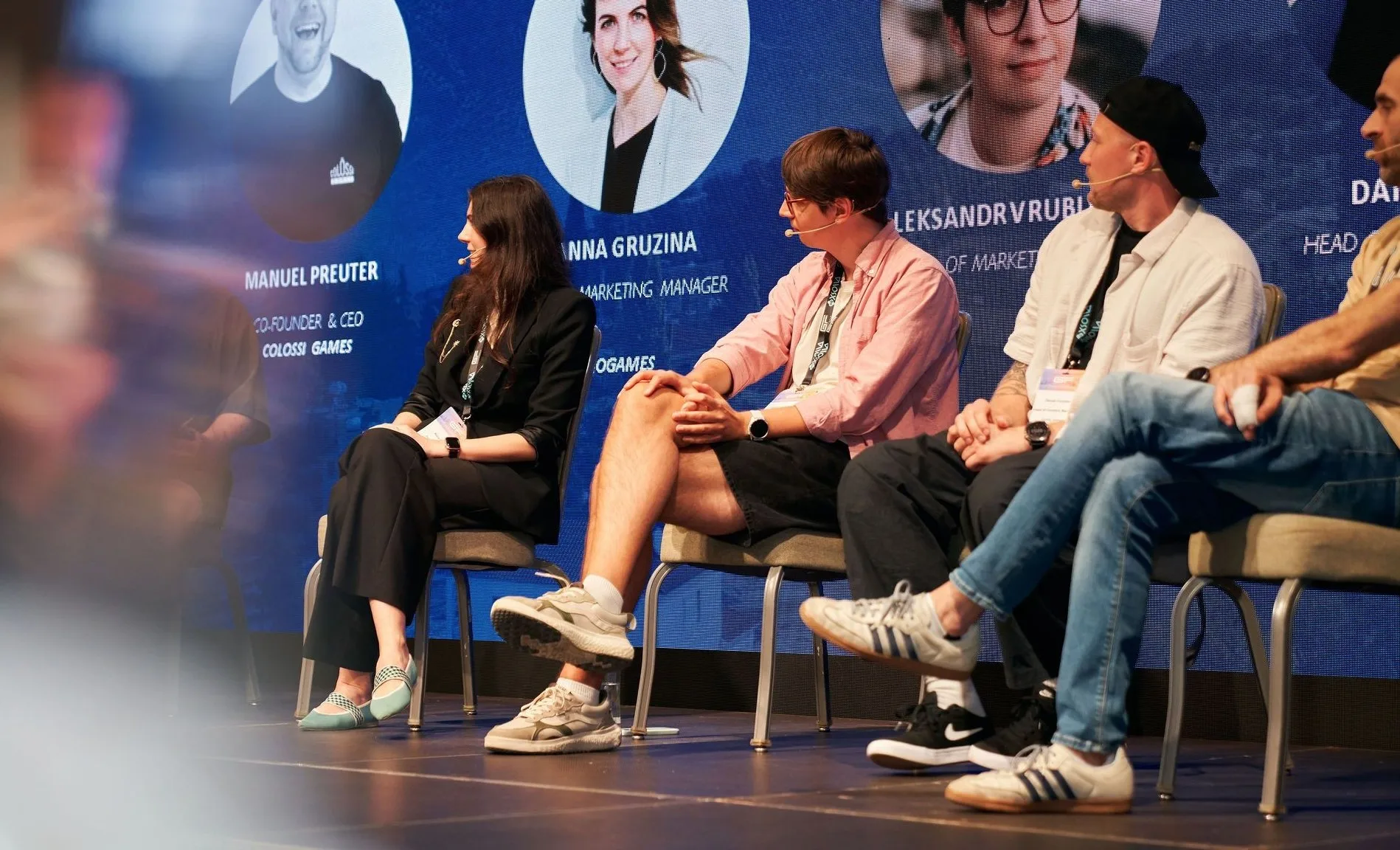 Manuel Prueter moderating a panel at Gamesforum 2026